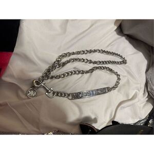 Michael kors mk circle curb chain belt/necklace/strap L/XL NWT